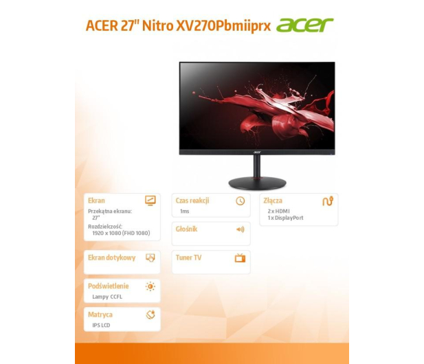 Acer Nitro XV270PBMIIPRX czarny - 553919 - zdjęcie 5